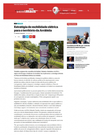 Estratégia de mobilidade elétrica para o território da Arrábida